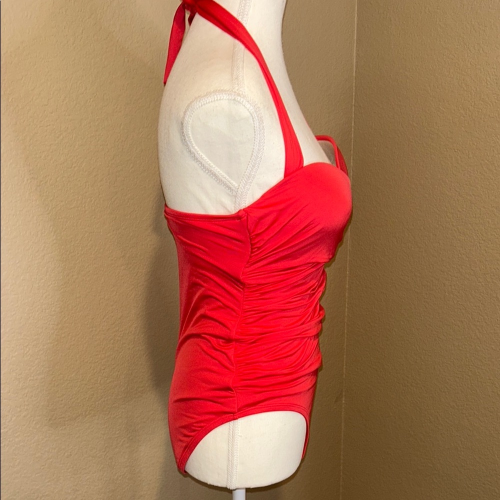Merona Red Women's One Piece Swimsuit - Picture 8 of 13